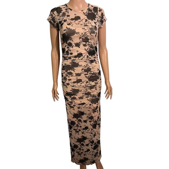 No Comment Floral Bodycon Maxi Dress Size Small - Picture 2 of 7